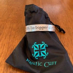 Rustic Cuff Engraved Quote “Let Your Faith Be Bigger Than Your Fear” Bracelet